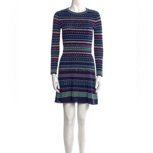 Missoni Navy and Pink Patterned Midi Dress